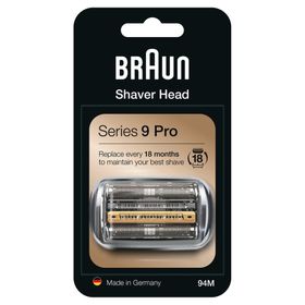 Braun - Ersatzscherkopf für Elektrische Rasierer für Männer "94M" in Silber matt