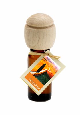 Traumduft Piccolino Toskana Duftöl – Handgefertigt, ätherische Öle, Buchenholzverschluss