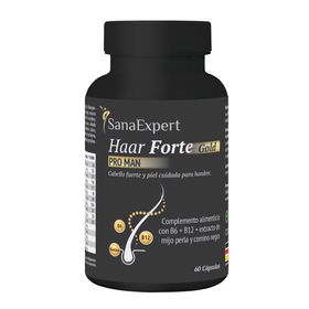 SanaExpert Haar Forte Gold Pro Man – mit Perlhirseextrakt, Schwarzkümmelextrakt und Sägepalm