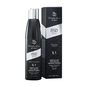 DSD de Luxe 5.1 Steel & Silk Shampoo – restrukturierendes Shampoo mit Keratin, Seide & Kollagen