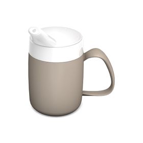 ORNAMIN Becher mit Trink-Trick (großer Henkel) mit Schnabelaufsatz mit kleiner Öffnung