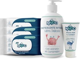 Kikido Windelwechsel-Set mit 3 Feuchttüchern Windelcreme und Intimreiniger