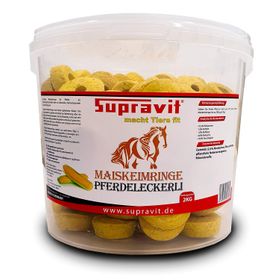 Supravit Maiskeimringe - 2kg Eimer - schmackhafte Pferdeleckerlis ohne Zucker
