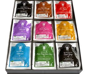 Paulsen Exklusive Bio Tee Geschenkbox mit Tee aus aller Welt im Pyramidenbeutel