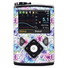 Diasticker® Minimed Sticker inkl. Clip (600/700er-Serie) "Butterfly Kiss"