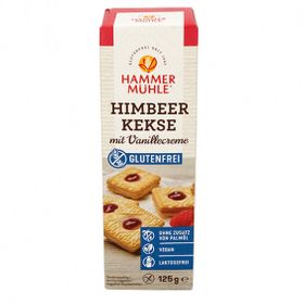 Hammermühle Himbeerkekse mit Vanillecreme glutenfrei