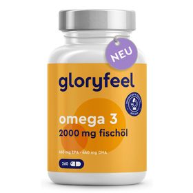 gloryfeel ® Omega 3 Fischöl 660mg EPA und 440mg DHA Kapseln
