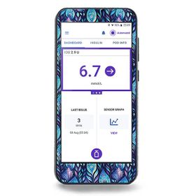 Diasticker® Omnipod 5 Sticker "Batik Peacock"