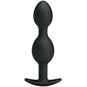 Pretty love bottom - silicone anal balls 12.5 cm - black