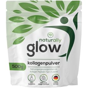 naturally glow Kollagen 500g Pulver | für Haut, Haare & Gelenke | Typ 1,2 & 3