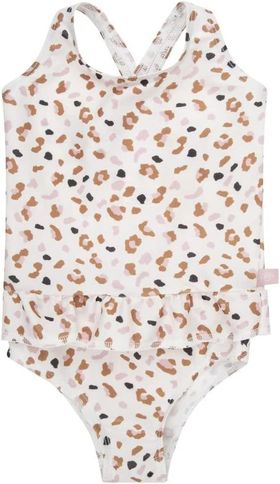 Swim Essentials UV Badeanzug für Mädchen /khaki Leoparden Muster/