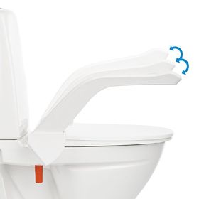 Etac - Toilettensitzerhöhung mit Armlehnen WC-Erhöhung Toilettenaufsatz My-Loo 2cm