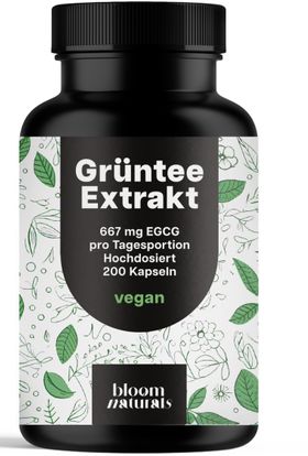 Bloom Naturals Grüntee Extrakt Kapseln