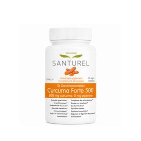 Santurel Curcuma Forte 500 – Kurkuma mit 500 mg Curcuminoiden (95 %) + 5 mg Piperin