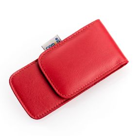 REMOS Etui "Amrita", echtes Leder, rot, leer