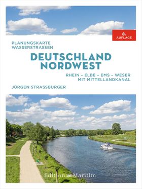 Planungskarte Wasserstraßen Deutschland Nordwest Rhein–Elbe–Ems–Weser. Mit Mittellandkanal