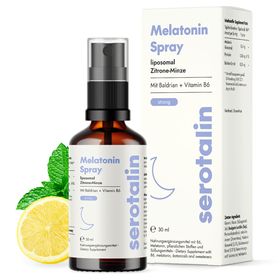 serotalin Melatonin Spray liposomal | Schnelles Einschlafen & Entspannung | Mit Baldrian & Melatonin