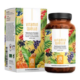 Multivitamin Komplex Mineralien 90 vegane Kapseln Vitamine Mineralstoff Vitaminquelle NATURTREU®