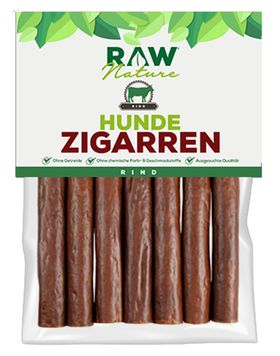 RAW Nature Hundesnack, Rind Hunde-Zigarren, Dörrfleisch Kausnack