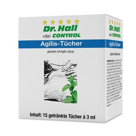 Dr. Hall Agilis-Spray getränkte Tücher, 15 Stück
