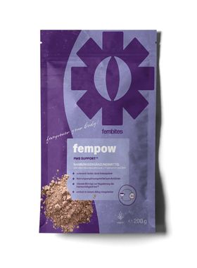 fempow PMS Support - Nahrungsergänzungsmittel mit Kakaopulver, Vitaminen, Eisen und Zink