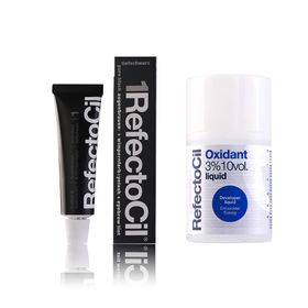 Refectocil Wimpernfarbe tiefschwarz 1 & Refectocil Oxidant flüssig 3% Set