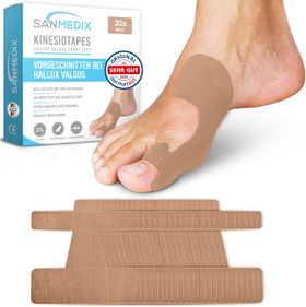 Sanmedix® Hallux Valgus Kinesiologie Tapes - Kinesiotape Vorgeschnitten