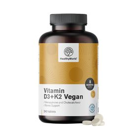 HealthyWorld Vegane Vitamine D3+K2