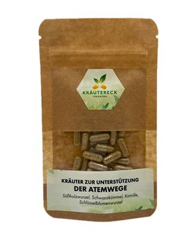 Kräutereck Kräuterkapseln Katze – Atemwege | mit Schlüsselblume, Kamille & mehr