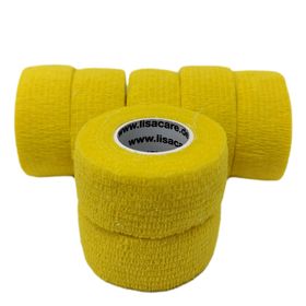 LisaCare latexfreie, kohäsive Fingerpflaster 2,5cm - Gelb