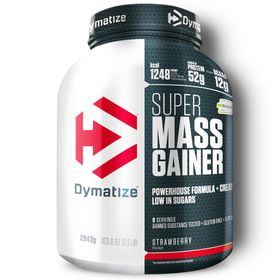 DYMATIZE Weight-Gainer Pulver Super Mass Kohlenhydrate Gourmet Strawberry