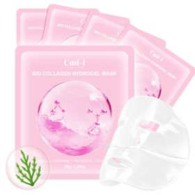 COOL-i Bio Collagen Maske,Mit Kollagen & Kupferpeptiden, beruhigend & feuchtigkeitsspendend,5 Stk.