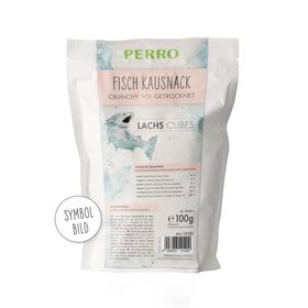 PERRO Fisch Kausnack Lachs Cubes - Trainingssnack für Hunde