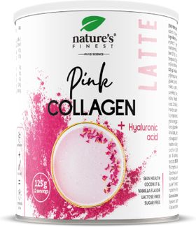 Nature's Finest PINK LATTE Kollagen mit Hyaluronsäure und Ashwagandha