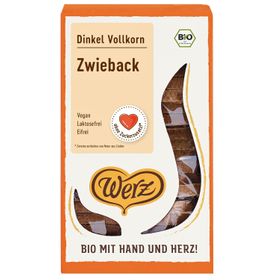 Werz Bio Dinkel Vollkorn Zwieback ungesüßt