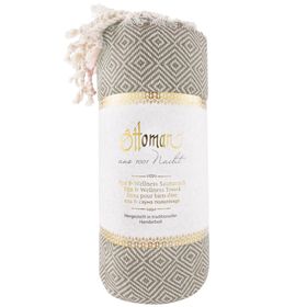 GREENDOOR Hamam Tuch Rautenmuster cappuccino