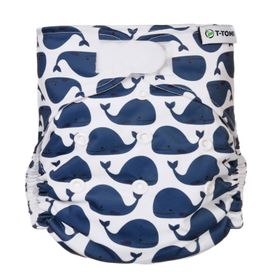 T-TOMI Höschenwindel AIO - Wickel Set Klettverschluss Whales
