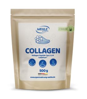 Kollagen Pulver - Premium Collagen Hydrolysat Peptide von Wehle Sports
