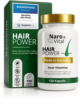 NAROVITAL® Hair-Power - Haar Vitamine Kapseln mit Biotin für Frauen & Männer