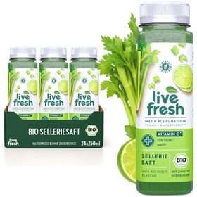 LiveFresh BIO Selleriesaft Kaltgepresst* – Vitamin C Saft Sellerie – 6€ Pfand