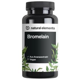 natural elements Bromelain – 400 mg (2000 F.I.P) – 90 magensaftresistente Kapseln – Ananas Extrakt