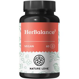 NATURE LOVE® HerBalance für Frauen – 60 Kapseln – Mönchspeffer, Magnesium, Vitamin B6, Folsäure