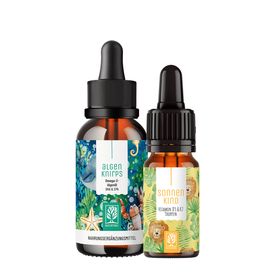 Kinder Omega3 Vitamin D3 K2 60 ml vegane Tropfen DHA EPA Set Kraftzwerge-Paket NATURTREU®