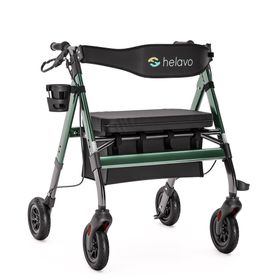 Helavo XXL Schwerlastrollator extra breit faltbar mit Vollgummireifen bis 226kg