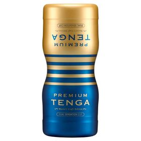 Masturbator „Premium Dual Sensation Cup” mit Saugeffekt | Tenga