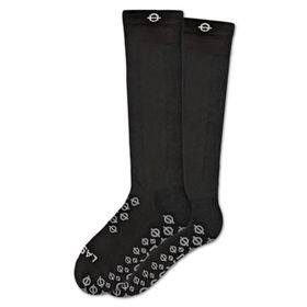 Lasso® Kompressionssocken mittellang mit Grip, schwarz