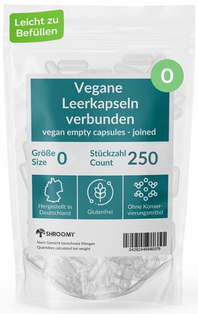 SHROOMY Leerkapseln Größe 0 verbunden