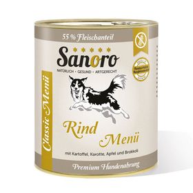 Sanoro - Menü Classic vom Rind mit 55% Fleischanteil mit Kartoffel* und Karotte*