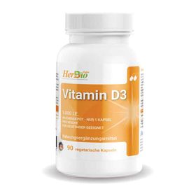 HerbBio Vitamin D3 5000 I.E. – hochdosiert für Immunsystem & Knochen