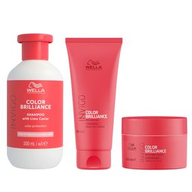 Wella Invigo Color Brilliance Shampoo & Conditioner & Mask Fine Set